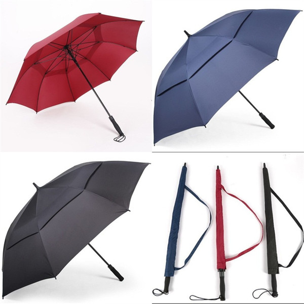 Enlarge Golf Sun On Course Umbrella Double Deck Straight Rod Long Umbrellas Red Blue Black Dry Fast Bumbersoll 28 98cr D1