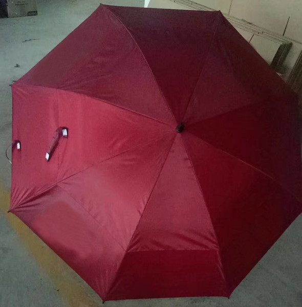 OEM golf umbrella 2 layer pure color anti-UVA automatic golf umbrella MOQ 100pcs accepted