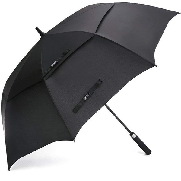 62 Inch Automatic Open Golf Umbrella Extra Large Oversize Double Canopy Vented Windproof Waterproof Stick Umbrellas