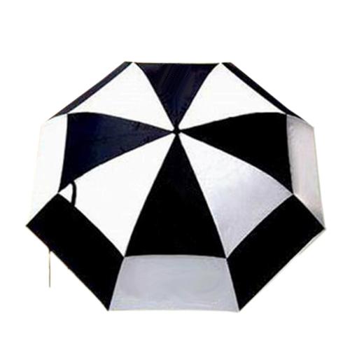 Black with White 190T Double Layer Windproof Circle Golf Umbrella