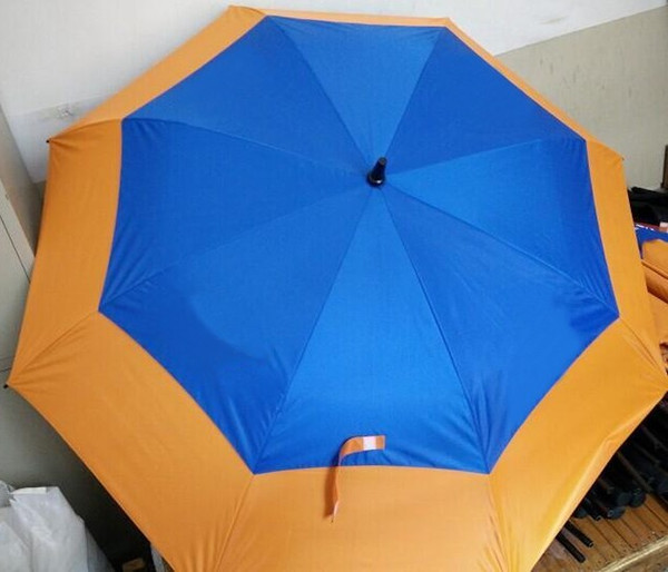 OEM Promotional umbrella 2 layer assorted color anti-UVA automatic 2 layers golf umbrella MOQ 100pcs accepted