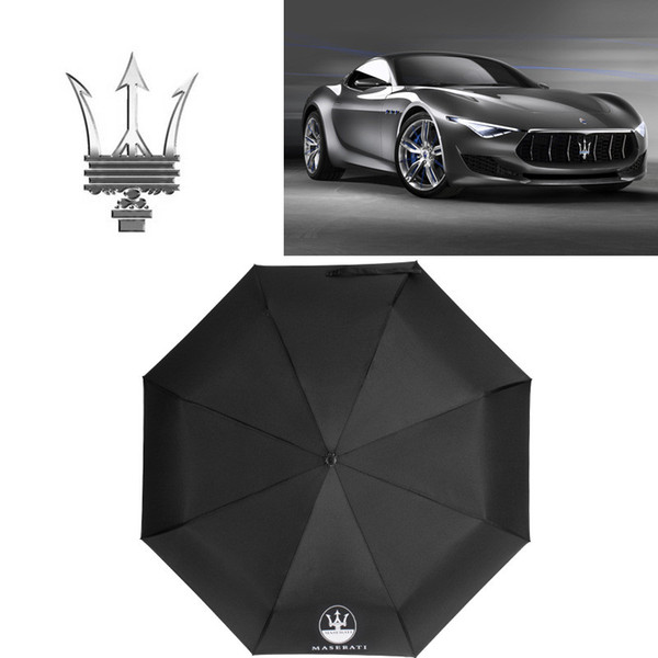 Maserati Logo Sun Umbrella Outdoor Sun Protection Automatic Three-fold Umbrella Fashion Golf Designer Umbrella Free Shipping