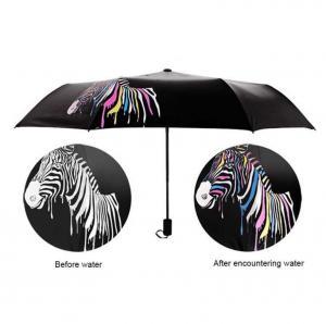 Zebra Color Changing Umbrella Sunshade Folding Umbrella Anti-UV Folding Outdoor Sunshade Folding Rain Sun Umbrellas OOA6150