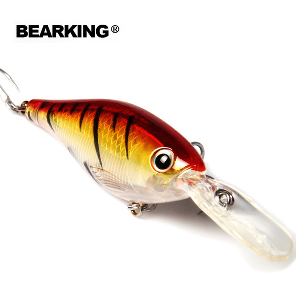 Bearking 5Pcs/Lot Hot Good Fishing Lures Minnow Quality Professional Shad 8Cm 14G Depth 2-4M Crankbait Popper Shad Fish Bait