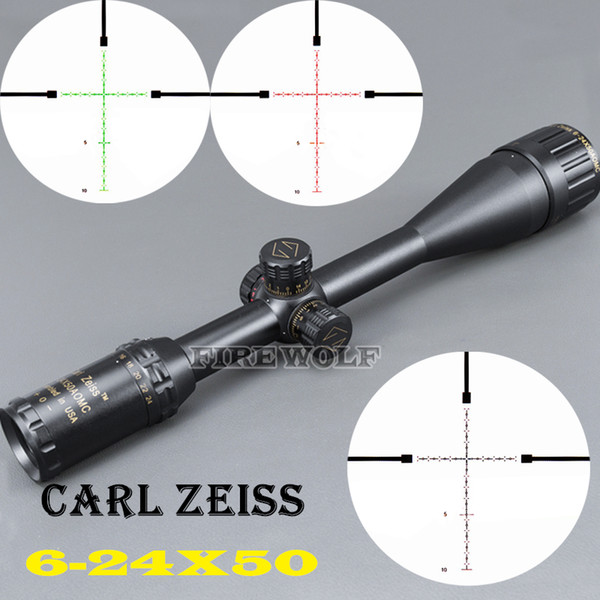 Carl Zeiss New Golden Markings 6-24X50 Scope Illuminated Riflescopes Hunting Scope 25.4mm Tube Free shipping