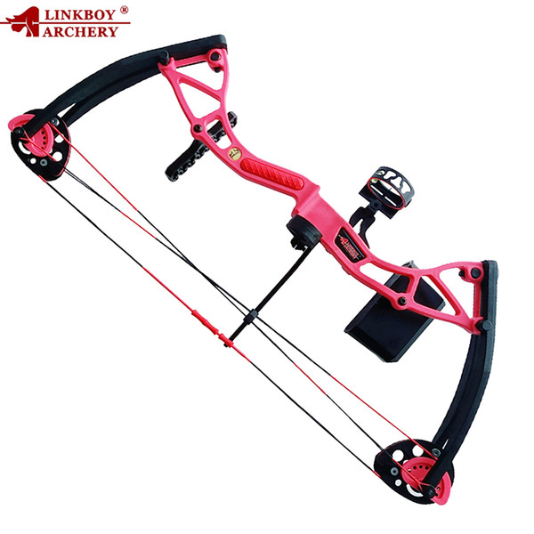 Linkboy Archery 4 Color 10-20 Lbs Children Compound Bow Draw Length 17-26 Inches for Children Archery Shooting Hunting Gift