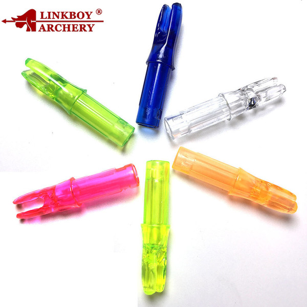 Linkboy Archery 50Pcs Bohning Internal Arrow Nocks 8 Colors for ID6.2mm Shaft Archery Bow Hunting Shooting