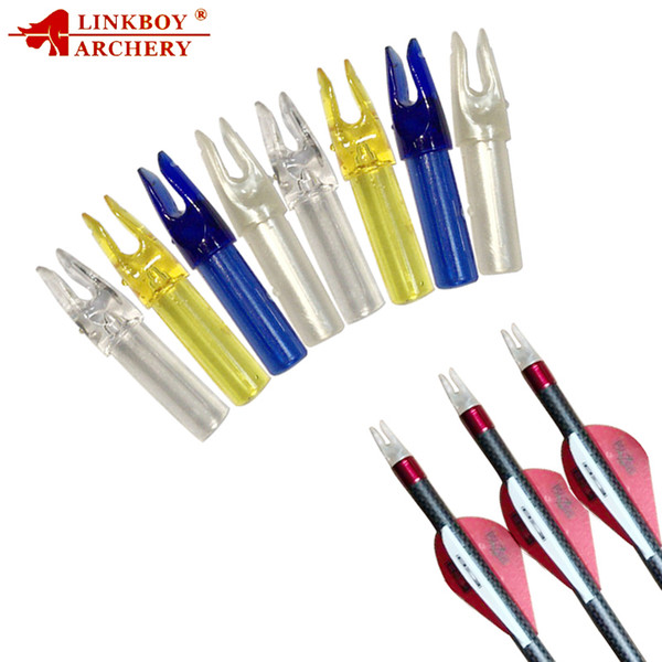 Linkboy Archery Bohning Nocks Plastic Nock For Carbon Shaft ID6.2mm Arrows Compound Recurve Bow Hunting DIY Accessories