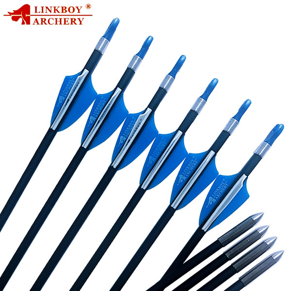 12PCS Spine800 ID4.2mm Archery Carbon Arrows Shaft 30inch 1.75