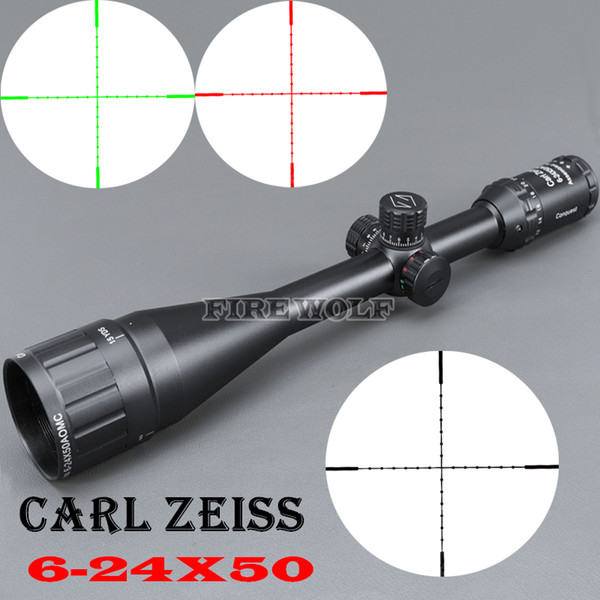 Carl Zeiss 6-24x50 White Markings Green and Red Illuminated Riflescopes Rifle Scope Hunting Scope Free shipping