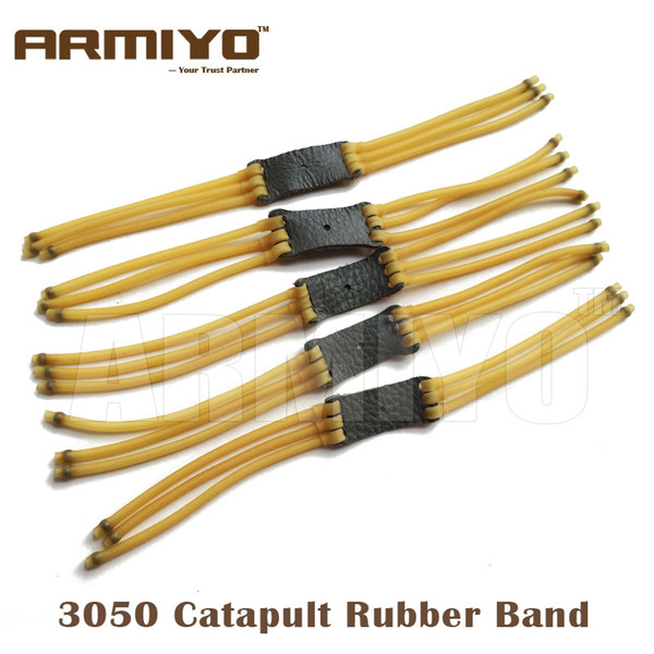 Armiyo 3050 type 6 Strips Elastic Catapult Bow Slingshot Rubber Bands 5mm Outer 3mm Inner Shooting Hunting 5pcs/lot