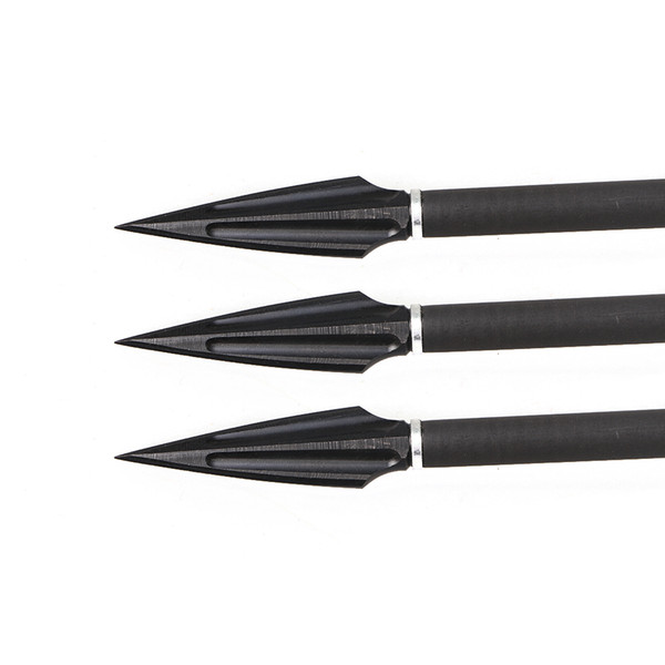 6/12/24/50/100pcs 135Grain Arrowhead Broadhead Carbon Steel Screw-in Tips Points Black Archery Shooting Hunting