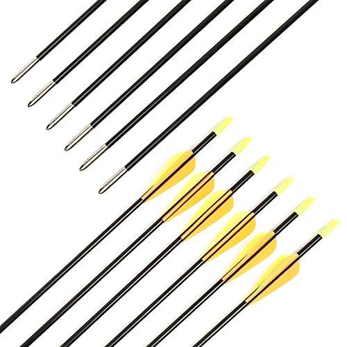 Fiberglass Arrow 6pcs 28 Inch Target Shooting Practice Archery Arrow Youth safe Arrow for Recurve Bow