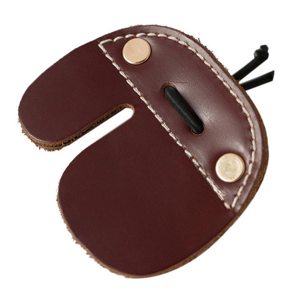 Archery accessories Cow Leather Archery Finger Tab For Recurve Bows Hunting Finger Protector gear tools Brown