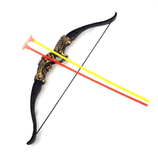 Child Safety Outdoor Antique Bow and Arrow Plastic Bow and Arrow Fighting Tool Sucker Flying Arrow Safe Sucker