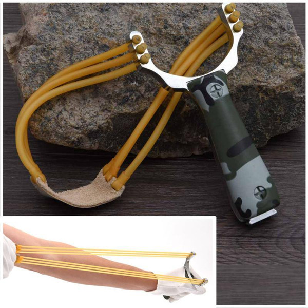 Newest Powerful Sling Shot Aluminium Alloy Slingshot Camouflage Bow Catapult Outdoor Hunting Shooting Slingshot