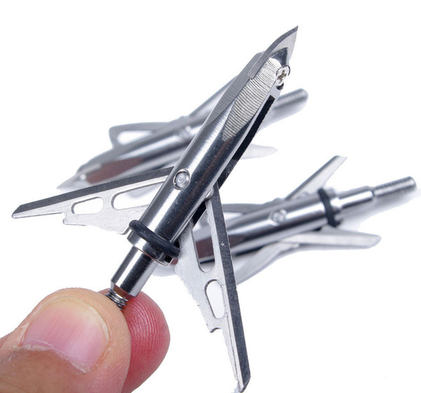 Free shipping Hot Sell Hot Sell Silver Archery Arrows 2-Blade Expandible Broadhead Tip 2