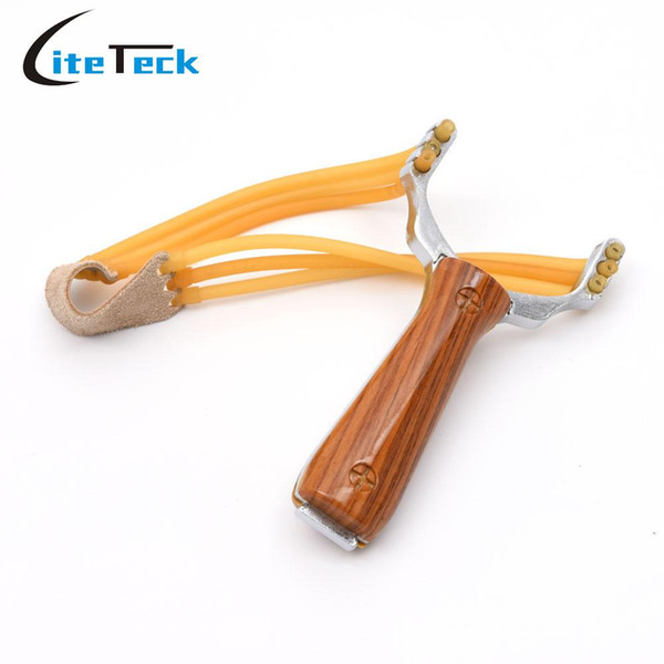 Outdoor Hunting Slingshot Aluminium Alloy Powerful Slingshot Bow Hunting Catapult with Rubber Band