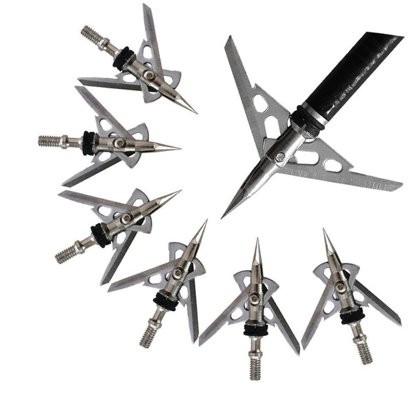 2-Blade Broadheads Archery 50mm Cutting Diameter 100 Grain Steel Sharp Arrowheads For Outdoor Hunting