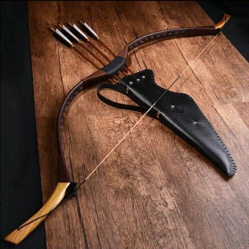 Traditional leather bows and arrows Mongolia suit archery bow recurve bow