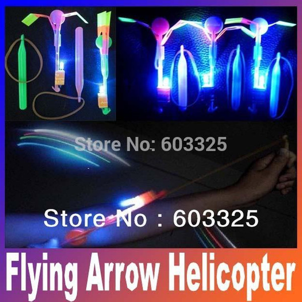 Novelty Children Toys Amazing LED Flying Arrow Helicopter for Sports Funny Slingshot birthday party supplies Kids' Gift