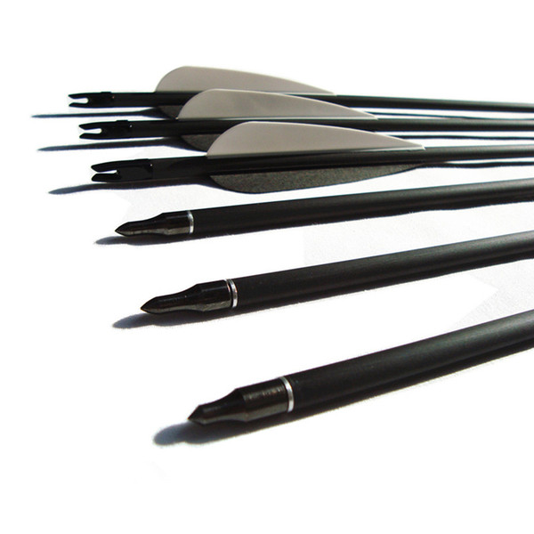 12pk Archery Hunting Fiberglass Arrows Fletched 4 Inch Vanes with 100 Grain Screw-In Field Tips for Compound Bow & Recurve Bow