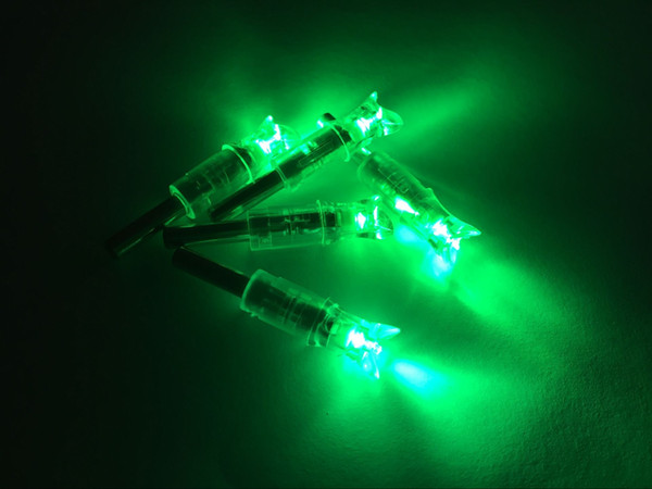 3PK Automatically lighted led light arrow nock crossbow arrow nock ID 7.6mm in green color