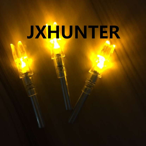 3PK high quality String-activated automatically lighted arrow nock arrow tails for ID 6.3mm hunting arrows Yellow color