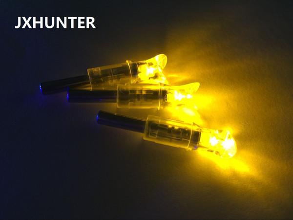 3PK yellow color half moon arrow nocks arrow tails for carbon crossbow bolts with led light