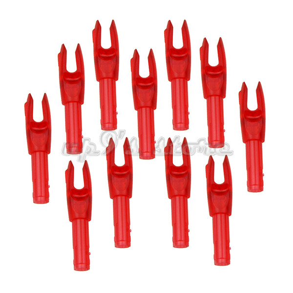 100 pcs Transparent Red Green Yellow Archery Nock For Inner Diameter 4.2MM Arrow Shaft 