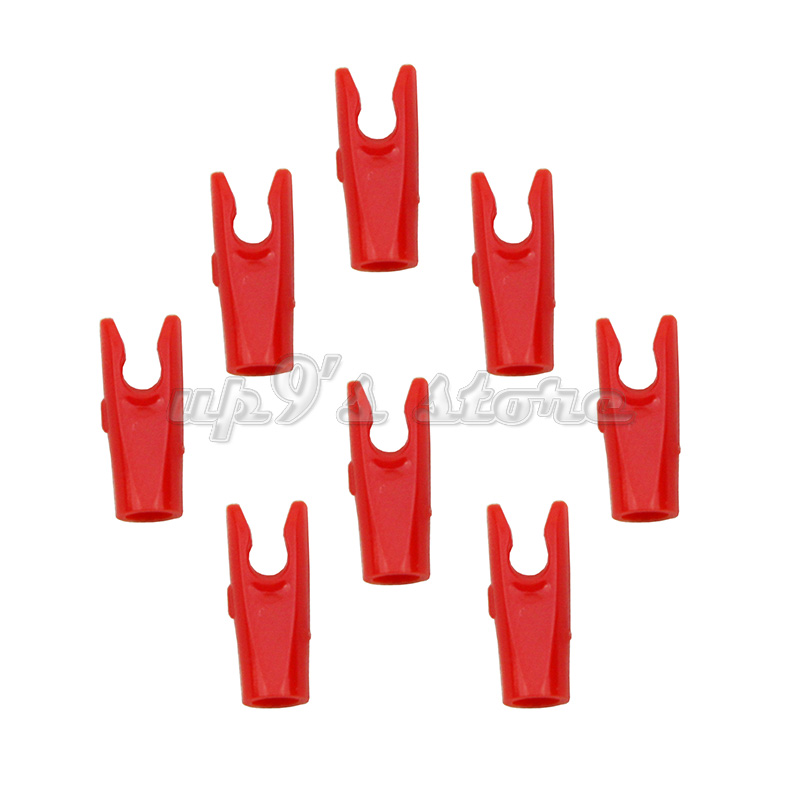 50 pcs Transparent Red ID 3.2mm pin nock L size for Archery arrow nock