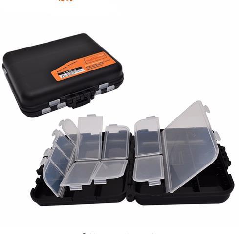 Trulinoya 03 Fishing Box 11.5cm 9cm 3.5cm Double Layer Hard Plastic Fishing Tackle Storage Box Lure Accessories Box