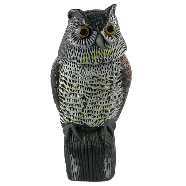 HZYEYO Hunting Plastic Owl Decoys Good Tackle For Hunting , Owl's head will shake 1pcs, When there is wind DY-003