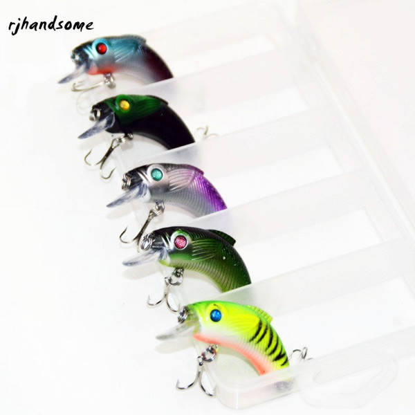 New Minnow crank fishing bait 5.5CM 9G 8#hooks Best laser pesca fly fishing lure 10pcs/lot