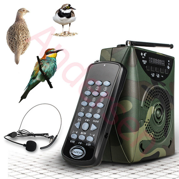 Wholesale- 65W Digital Hunting Bird Sound caller MP3 player Hunting Decoy + Wireless remote control + Bird sounds