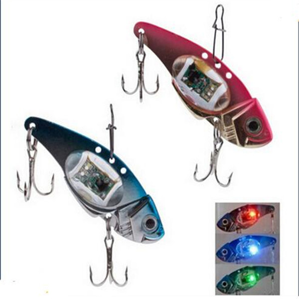 New Flash LED Light Fishing Lure Treble Hook Electronic Fishing Lamp Bait Tackle Fish Lure Light Flashing Lamp Free Shiping