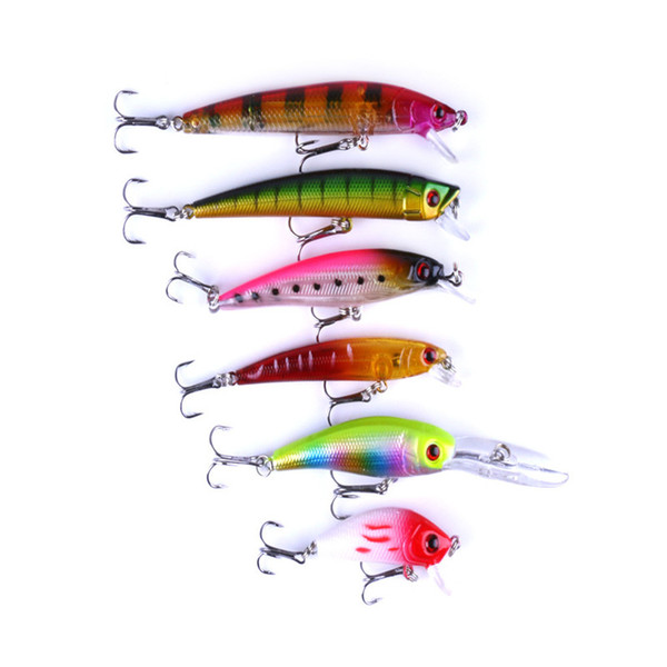 43 Pcs Fishing Lure Fly Fishing Lure Tackle Aritificial Minnow Crank Baits Imitation Fish Shape Lure With Fishhook