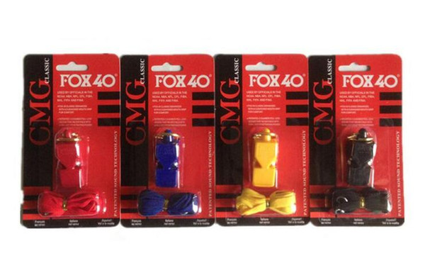 Wholesale FOX40 Whistle Plastic FOX 40 Soccer Football Basketball Hockey Baseball Sports Classic Referee Whistle Survival Outdoor