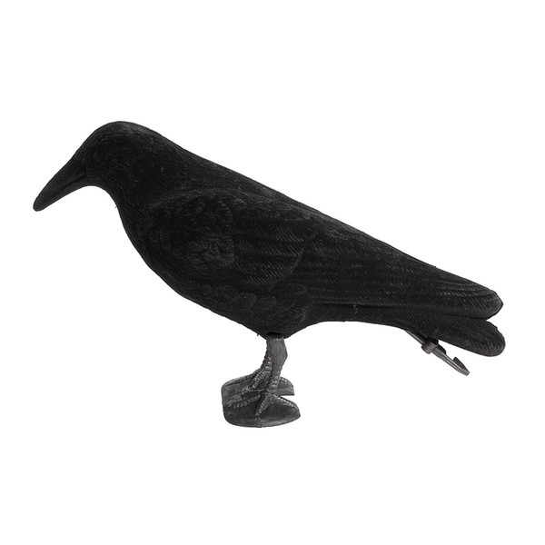 Garden Decoration Ornaments Flocked Hard Plastic jet Crow Decoy Hunting Stand Body Feet Stake black Outdoor Hunting Decoys