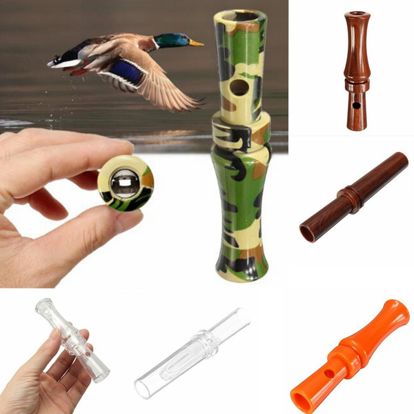 Transparent Plastic Duck Call Whistle Pheasant Mallard Hunting Game Caller Decoy