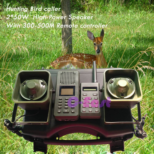 300-500m remote control 2*50W External loud speaker with timer on/off Electronics mp3 Hunting bird caller turkey hunting decoys