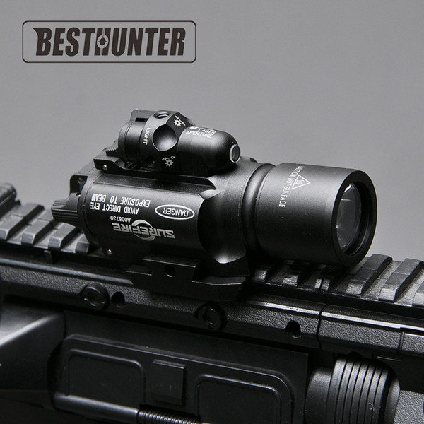 Surefire LED Rifle X400 Handgun Flashlight With Red Laser Sight For Rifle Scope For Hunting
