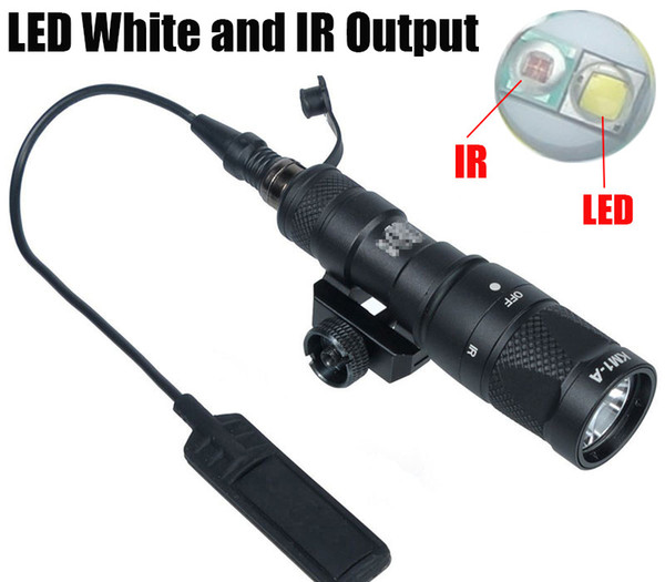 Tactical SF M300V-IR Scout Light Gun Light LED White and IR Output Black