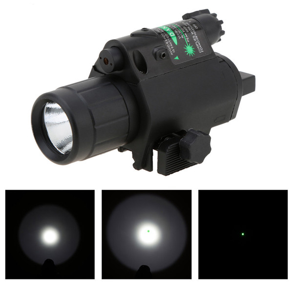 Hot Sale 2 in 1 Airsoft Hunting M6 CREE LED Torch Tactical 200LM Laser Flashlight Combo/Light + Green Laser Sight w/ Tail Switch