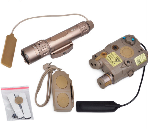 Tactical Gun Light Combo includes PEQ 15 WMX-200 Flashlight Double Remote Control Switch (EX 418)For Outdoor Hunting