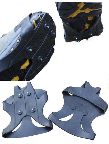 Winter Sports 1Pair Thicken Outdoor 4 teeth Non-slip Claws Ice Crampons Gripper Shoes Cover S/L Size