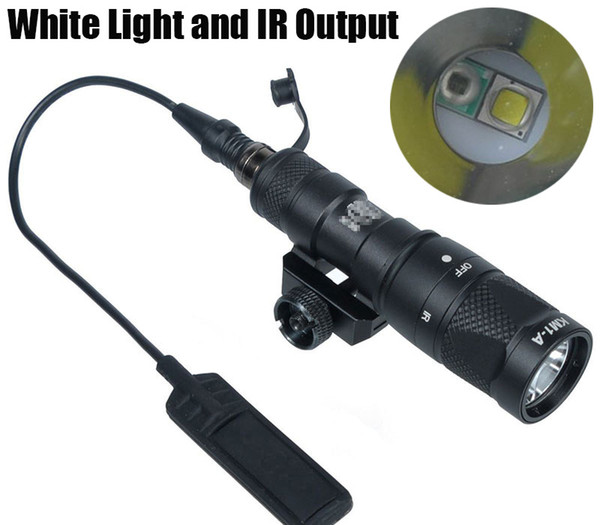 Tactical SF M300V-IR Scout Light LED Gun Light White Light and IR Output Black