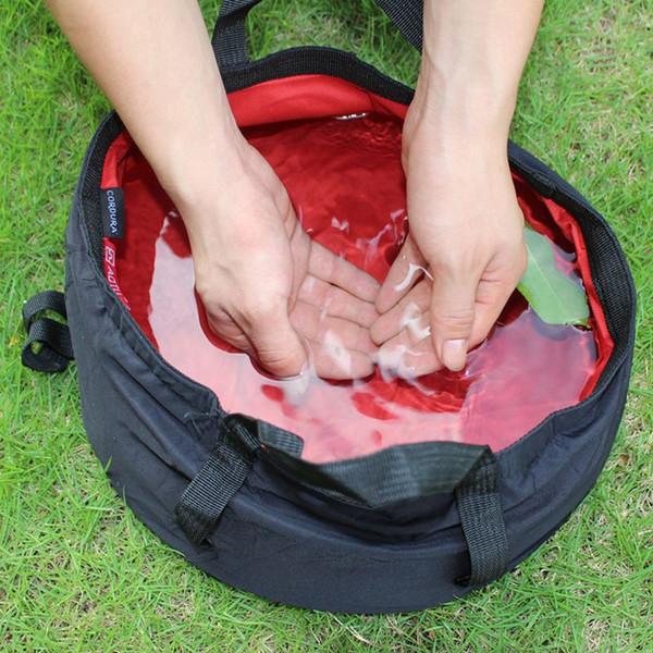 NEW Outdoor Camping Folding Water Basin Bucket 8.5L For Cooking Fishing Travelling Portable 30x14cm