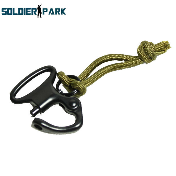 Top Selling Multifunctional Metal Tool Accessory Airsoftsports Paintball 1 Inch Snap Shackle Strap for Sling Tactical Clip Black order<$18no