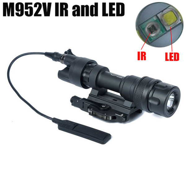 SF M952V-IR LED Gun Light White Light And IR Output Tactical Flashlight Marked Version Black